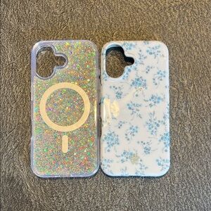 (One phone case ) kate spade Glitter MagSafe IPhone 16 case ONLY